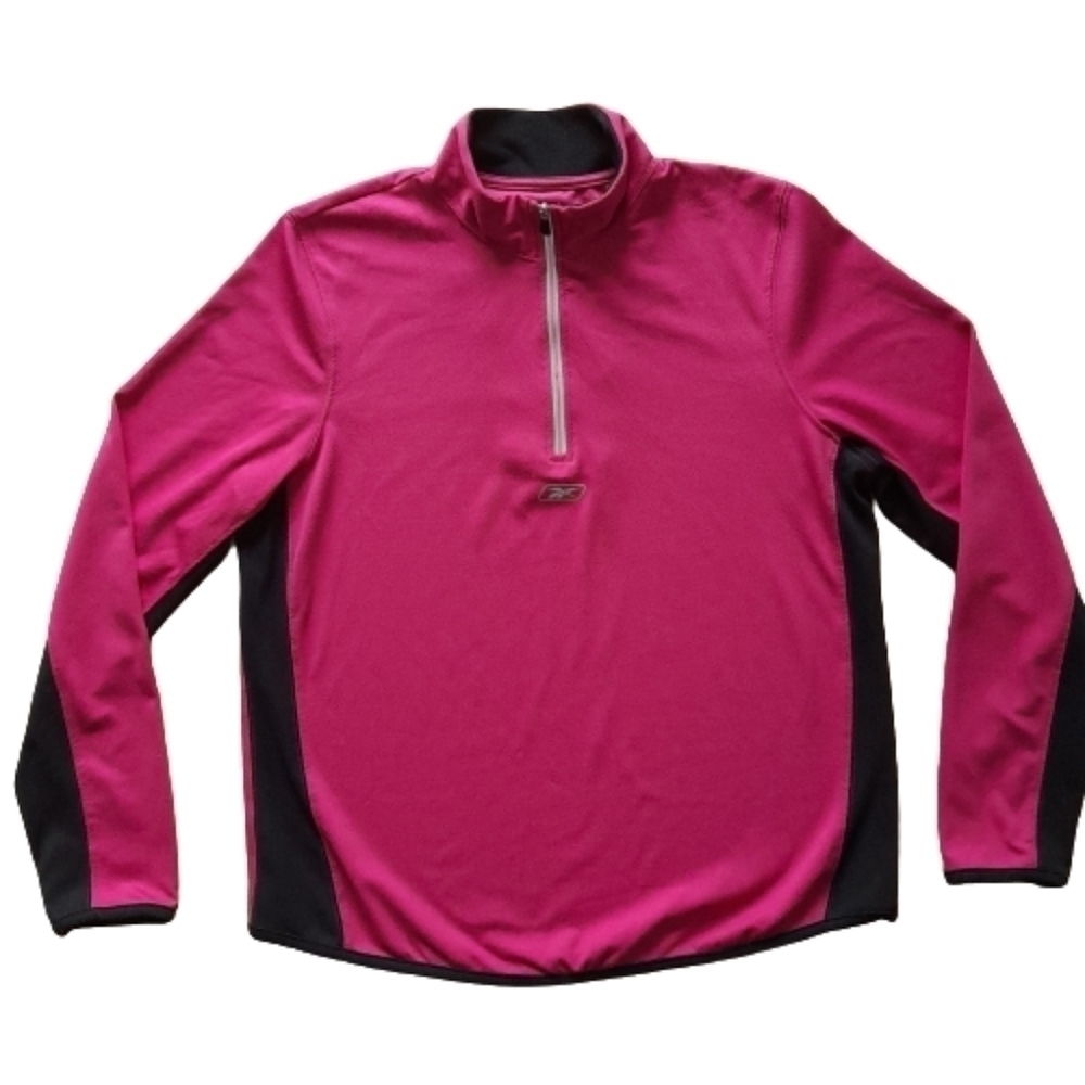 REEBOK Play Dry Running Jacket Reflective Activewear Women's Large pink - Picture 1 of 8